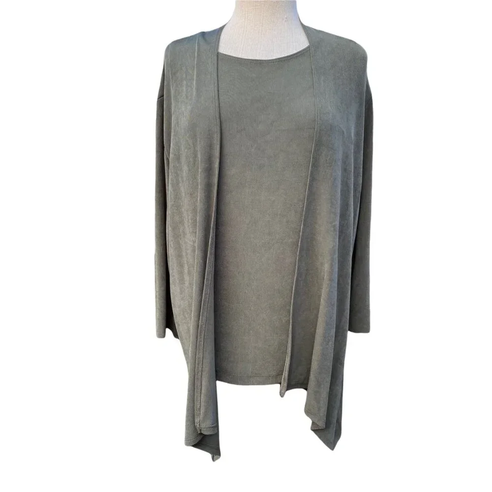 TRAVELERS CLASSIC Back Button Jacket sz 3 (US XL) w/ Tank sz 2 Cypress Fern NWT - Picture 12 of 12